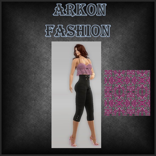 Outfit high waist pant black & bra top pink