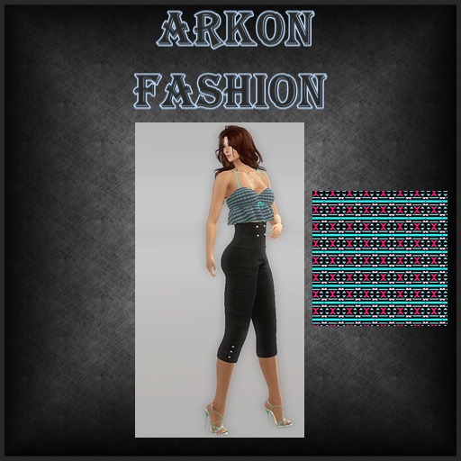 Outfit high waist pant black & bra top mint