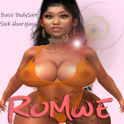 Romwe - Basic Bodysuit Orange