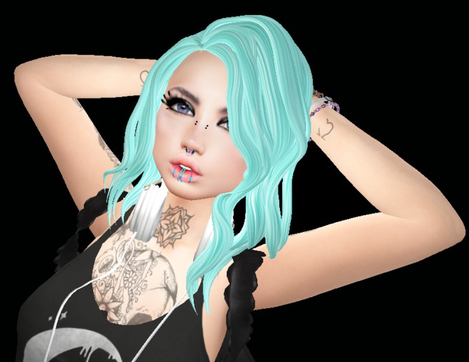 Blue Berry Updo Hair