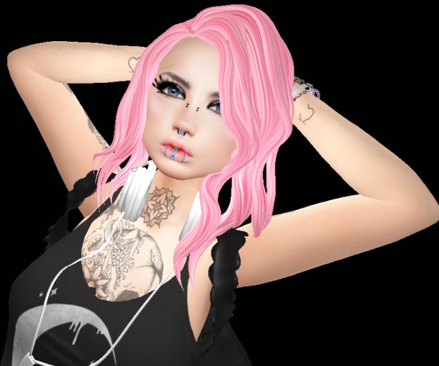 Bright Pink Updo Hair