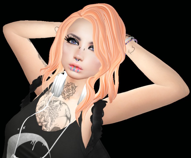 Bubble Gum Pink Updo Hair