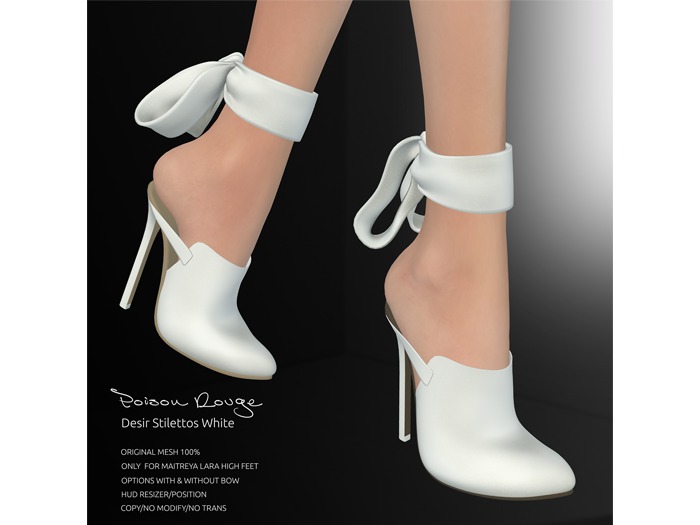 Poison Rouge Desir Stilettos White
