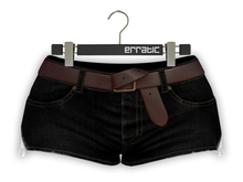 erratic / margot - denim shorts / 01. black 1 (maitreya)