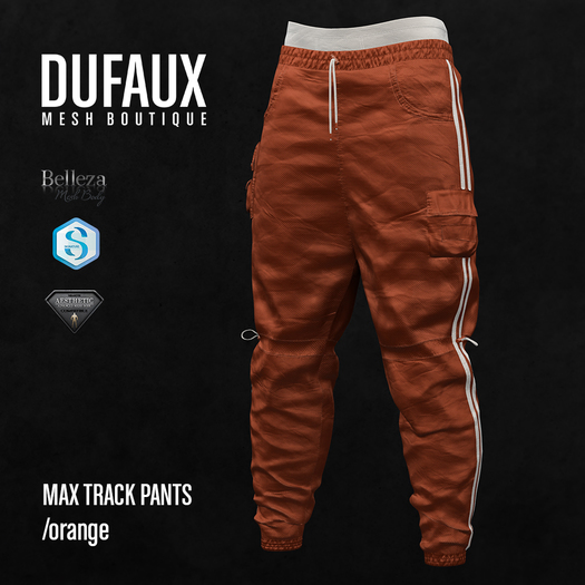 DUFAUX - max trackpants - orange