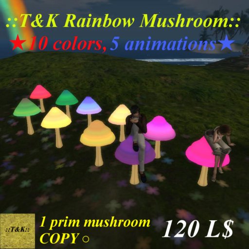 ::T&K Rainbow Mushroom::