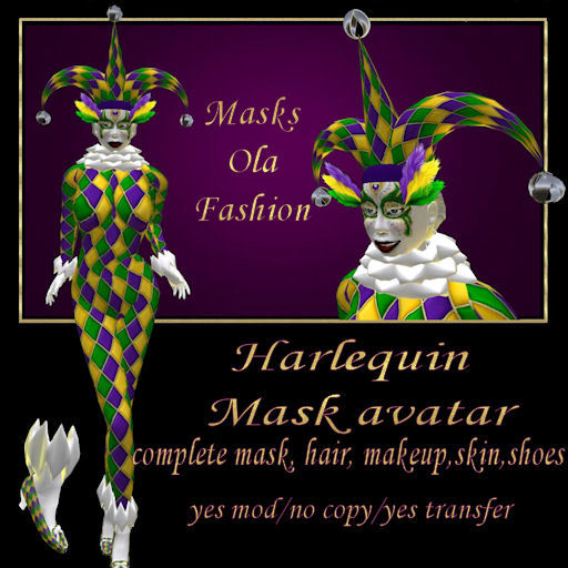 Harlequin Mask avatar (K)