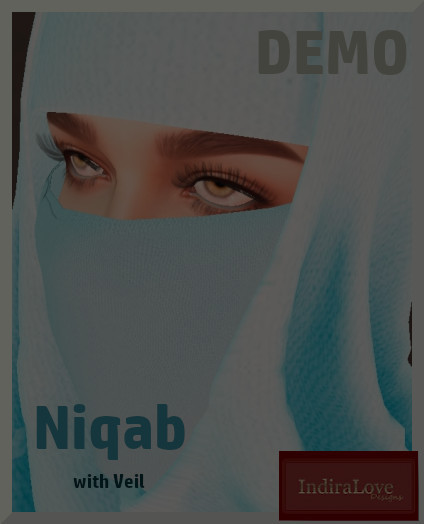 IL Niqab with Veil Light Blue-DEMO