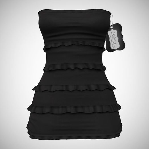 ChicModa // Ivy Ruffle Dress // BLACK