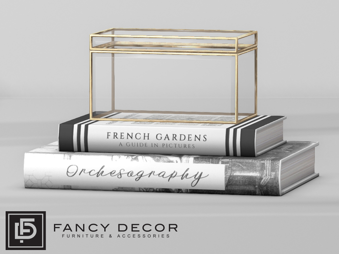 Fancy Decor: Colleen Box & Books (gold)