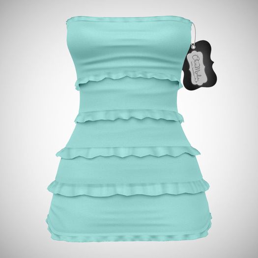 ChicModa // Ivy Ruffle Dress // POWDER BLUE