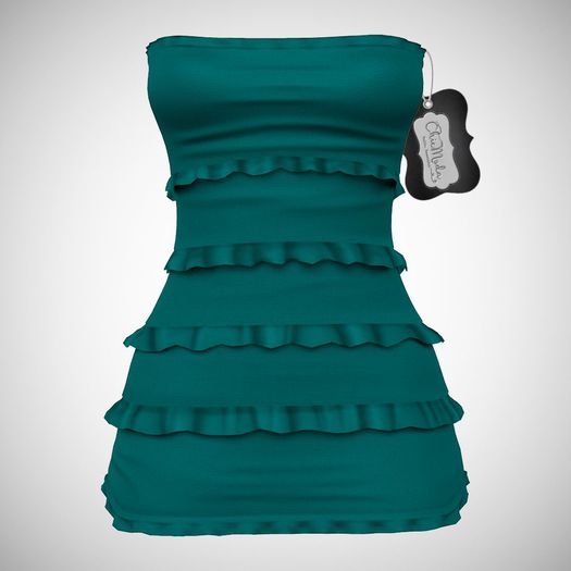 ChicModa // Ivy Ruffle Dress // TEAL