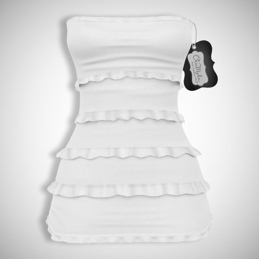 ChicModa // Ivy Ruffle Dress // WHITE