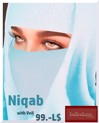 IL Niqab with Veil Light Blue