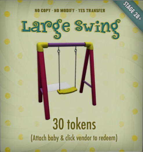 Zooby outside swing RED & YELLOW