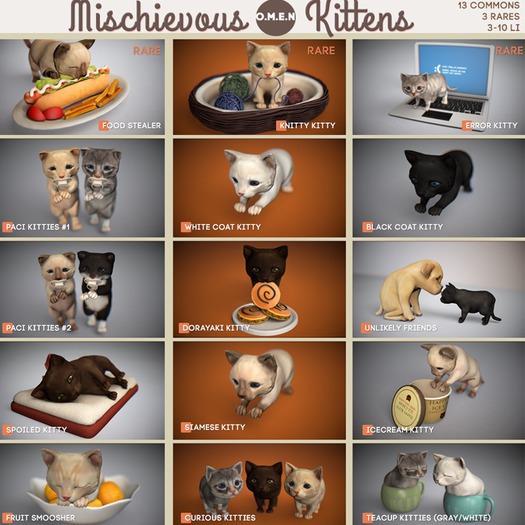 O.M.E.N - Mischievous Kittens - Paci Kitty - Siamese