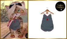 *DB* DINKIES BEACH SUITS blue stripes