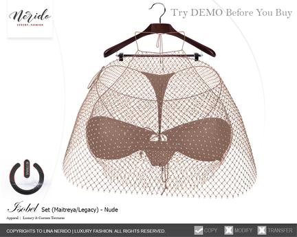 Second Life Marketplace - ~Nerido~ Isobel Set-Nude