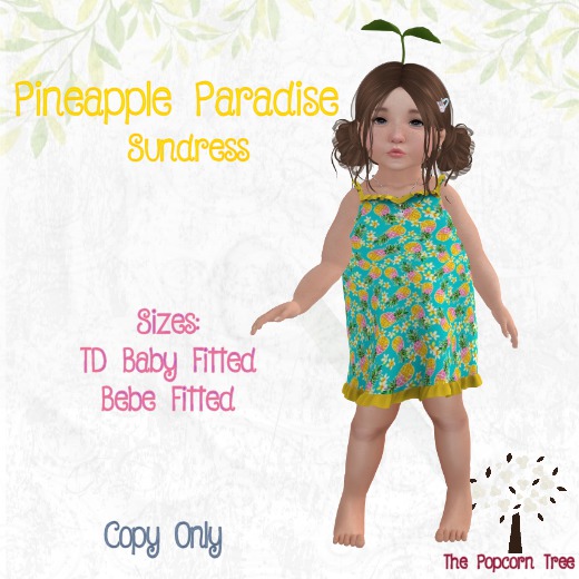 TPT - Pineapple Paradise Sundress - TDB, TDK, Bebe