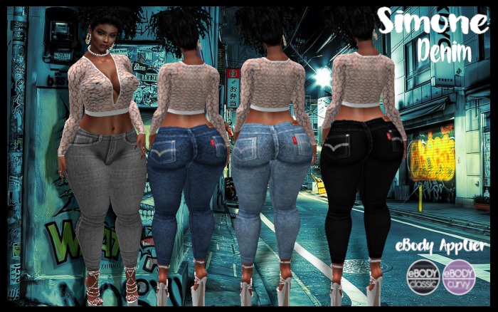 Passion Designs - Simone Denim Pants (eBody Curvy & eBody Classic)