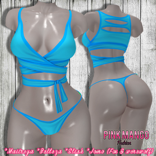 *Pink Mango* Hannah Bikini BLUE