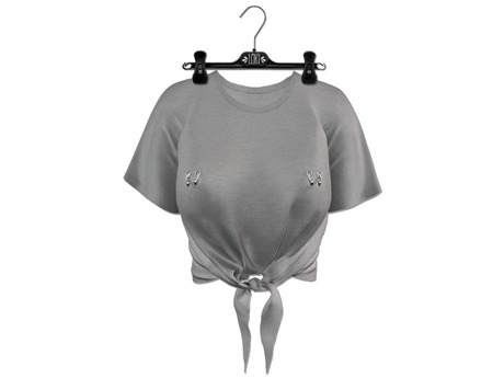 Second Life Marketplace - Loki - Lola Pierced Tee - Grey