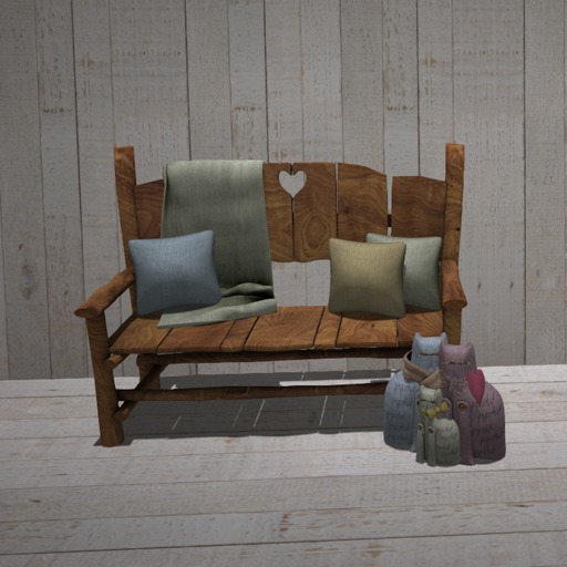 Nezzys Nezzys Rustic Heart Bench Crated