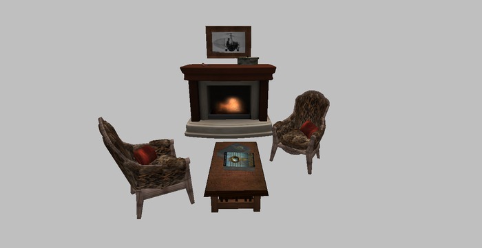 Steampunk Dollhouse Linked Living Room Set