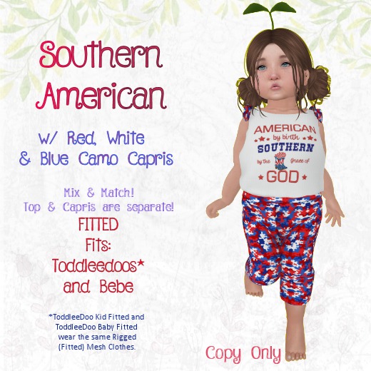 TPT - Southern American + Camo Capris  Delivery