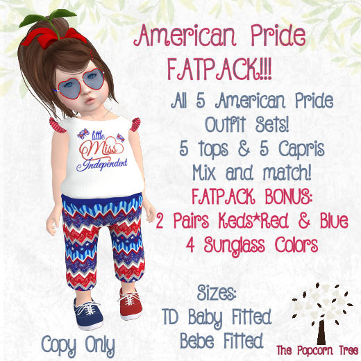 TPT - America America FatPack- all 5 outfits + BONUSES - Mix and Match- TDB/TDK & Bebe