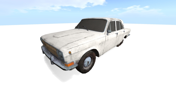 Wrecked Old Car v38 Mesh