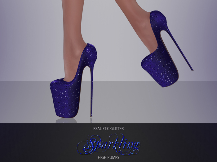 [Avenge] Sparkling High Pumps - clear blue