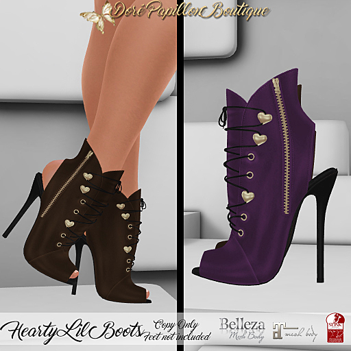 DPB Hearty Lil Boots - Violet * Maitreya, Slink & Belleza*