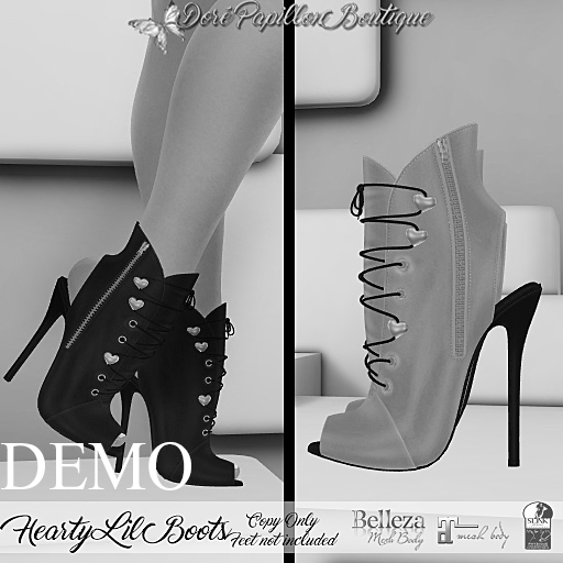 DPB Hearty Lil Boots - DEMO * Maitreya, Slink & Belleza*