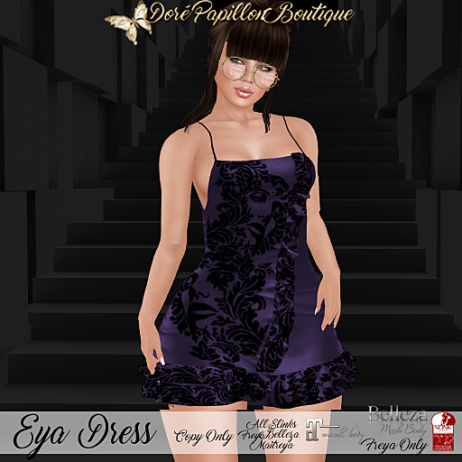 DPB Eya Dress - Fascial Grape * Maitreya, Slink Hour & Phys & Belleza Freya*