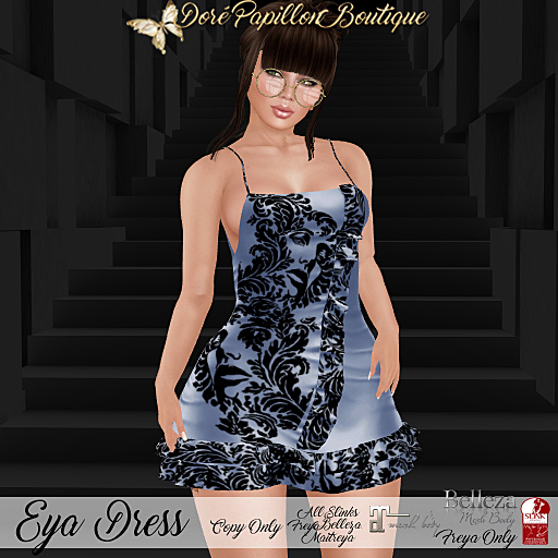 DPB Eya Dress - Fascial Blue * Maitreya, Slink Hour & Phys & Belleza Freya*