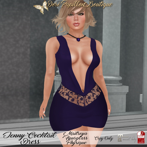 DPB Jenny Cocktail Dress - Purple & Grape * Maitreya, Hourglass, & Physique *
