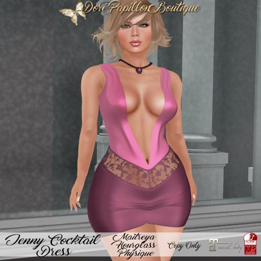 DPB Jenny Cocktail Dress - Pink & Rose * Maitreya, Hourglass, & Physique *