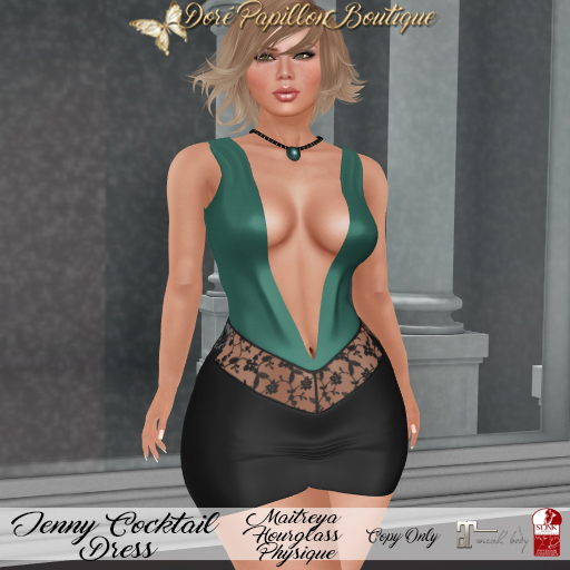 DPB Jenny Cocktail Dress - Aqua * Maitreya, Hourglass, & Physique *
