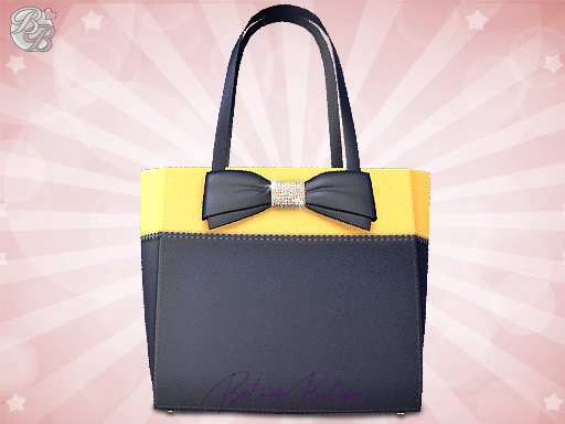 Navy Mango Bow Bag