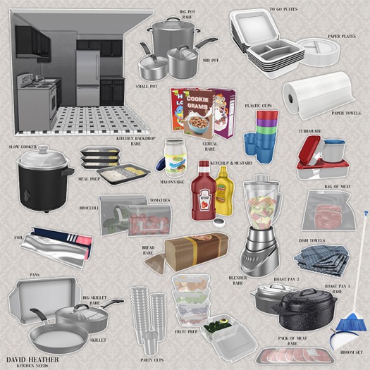 -David Heather-Kitchen Backdrop RARE