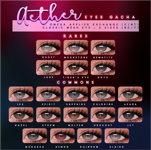 Second Life Marketplace - [Buzz] Aether Eyes - Monarch