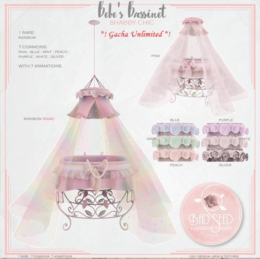 Bebe's Bassinet - {Shabby} Rainbow Rare