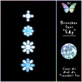 KC Brooches Set: Sky