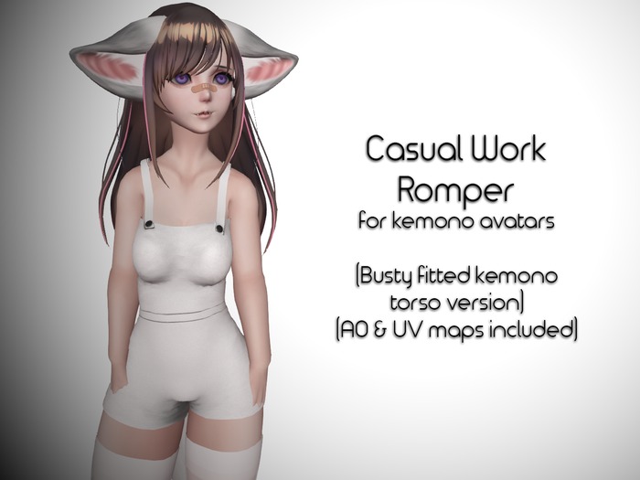LMF Fitted Kemono Torso Casual Work Romper (Busty)