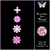 KC Brooches Set: Rose