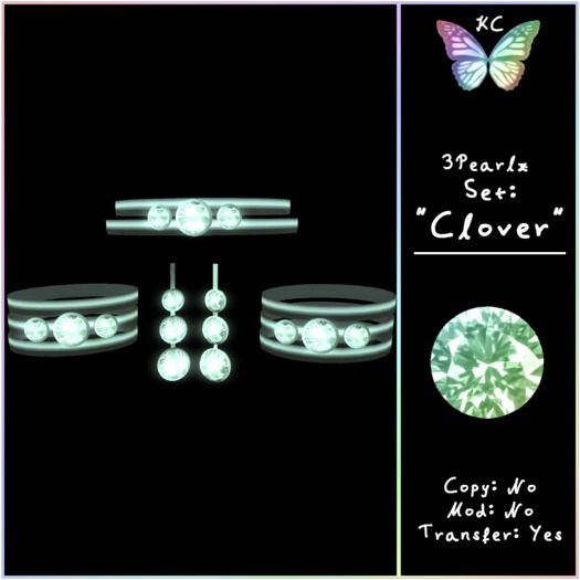 KC 3Pearlz Set: Clover