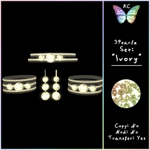 KC 3Pearlz Set: Ivory