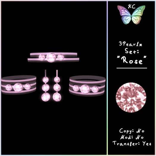 KC 3Pearlz Set: Rose