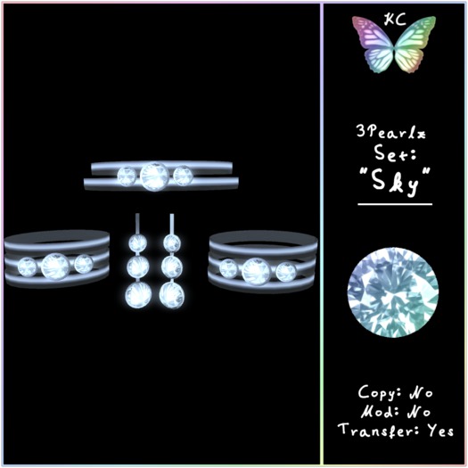 KC 3Pearlz Set: Sky